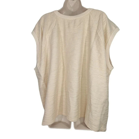 Universal Thread Sleeveless Muscle Shirt Textured Women Size 2X 20 22 Beige NEW - Picture 4 of 8